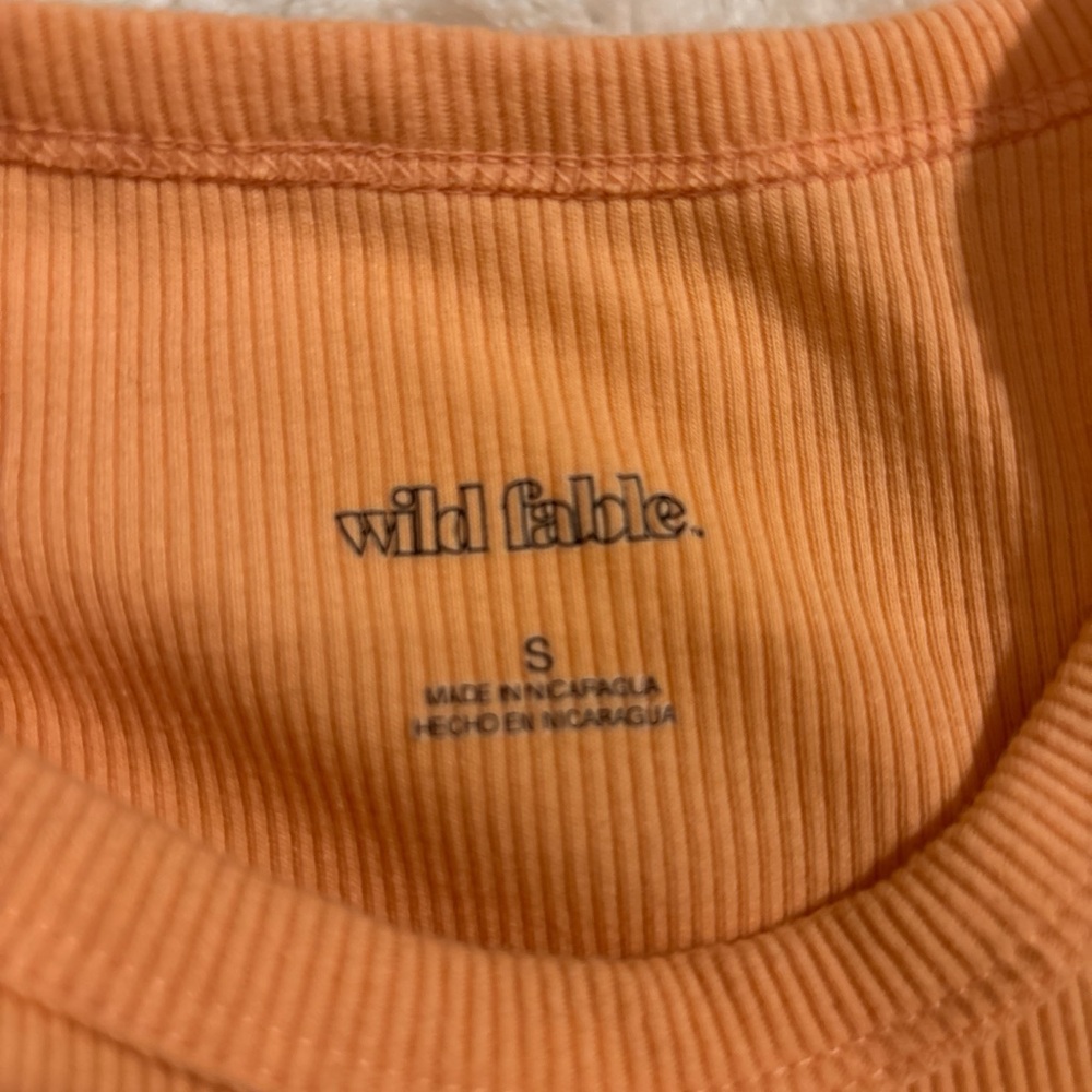 Wild Fable Peach Ribbed Tank Top - Picture 2 of 3